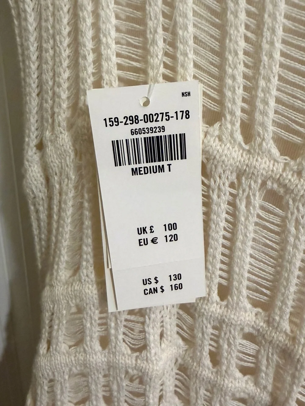 Abercrombie & Fitch Cream Crochet Maxi Dress